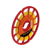 CLI C 02-3 GE/SW A CD Etiqueta # A, diámetro externo del conductor 1 - 3 mm, 3mm alto x 3.4 mm ancho, 16-22 AWG, amarillo, 500 pzas