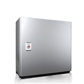 1006000 AX Armario compacto, An.Al.Pr.: 380x380x210, acero inoxidable, con placa de montaje, RAL7035