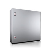 1010000 AX Armario compacto, An.Al.Pr.: 600x600x210, acero inoxidable, con placa de montaje, RAL7035