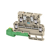 Borne portafusibles, Conexión brida-tornillo, Beige oscuro, 4 mm², 6.3 A, 36 V,