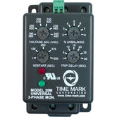 Three-phase power monitor with adjustable trip, manual reset, operating voltage 190-480VAC