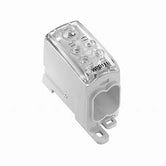 Borne de distribuidor de potencial, Conexión brida-tornillo, Gris claro, 95 mm², 232 A, 1000 V, Número de conexiones: 5, Número de pisos: 1