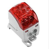 WPD 105 1X35+1X16/2X25+3X16 RD Borne de distribuidor de potencial, Conexión brida tornillo, rojo, 35 mm², 214 A, 1000 V