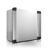 6320350 AX Caja de mando con asas laterales, An.Al.Pr.: 380x380x210 mm, chapa de acero, con asas de aluminio, acceso para mantenimiento por la parte posterior