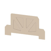 9532470000  AP KDKS1 DBTapa final (borne), Beige oscuro, Altura: 73.5 mm, Anchura: 1.5 mm, V-0, Wemid, enclavable: Sí