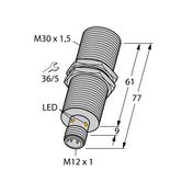 BI10U-EM30E-AP6X-H1141Sensor inductivo M30x1.5, distancia de detección 10mm , V operación 10-30 VDC, 3H, contacto NA, PNP, conector M12