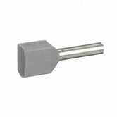 LT0040012X2-GY Punta Terminal Doble Gris, 2xØ-2.50 mm²/AWG12/ L1. 12mm, 500 pzas