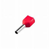 LT010008X2-R Punta Terminal Doble Roja, 2xØ-1.00 mm²/AWG18/ L1. 8mm, 500 pzas