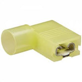 Terminal aislamiento nylon tipo bandera hembra 10-12 AWG amarilla (paq. 100 pzas)