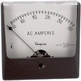 Ampérmetro tipo panel 0-5 Aac, 4.5" x 4.5"