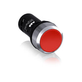 Botón pulsador rojo 1NC aro metalico