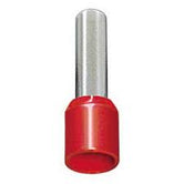 H10,0/22D R  Terminal tubular, aislado, 10mmx22 mm, 7AWG, 10mm², rojo, bolsa 100 pzas