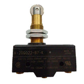 Interruptor Bá�sico uso general con ̩mbolo de rodillo montaje panel  480 VAC 20A 1P2T