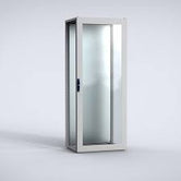 Puerta estándar con cristal de seguridad 2000mmX800mm, Marco: Chapa de acero de 2 mm. Área de ventana: Cristal transparente de seguridad de 4 mm (Pedido Especial)