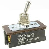 Interruptor de palanca uso pesado (Cola de rata) (toggle switch) 1P1T On-Off, 20A 125V; 10A 250V CA, 1-1/2 HP 125-250V