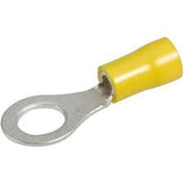 Terminal aislamiento nylon anillo 12-10 AWG tornillo #10 amarilla (paq. 100 pzas)