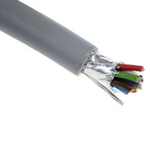 Cable de  Instrumentación, cobre suave clase B, calibre 18 AWG, formado por 12 conductores, aislamiento individual PVC, reunidos con cinta aluminizada y dren, forro total PVC, 300 V, 105ºC