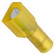 Terminal completamente aislada nylon macho 12-10 AWG amarilla (paq. 100 pzas)