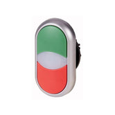 Botón pulsador doble, color verde/rojo