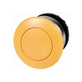 Botón pulsador tipo hongo, color amarillo, momentáneo