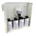 Gabinete para capacitores 4 botes con espacio para clema o bloque de distribución, 190mmx190mmx400mm