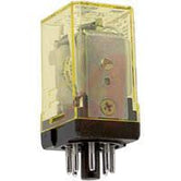 Relevador auxiliar 2P2T uso general 110VDC 10A con luz indicadora