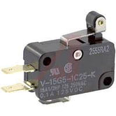 interruptor miniatura acción rápida con palanca de bisagra corta con rodillo 15A 250V 1P2T