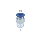 Conector recto Tubo: 8mm  Rosca: R1/8