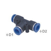 Conector reductor tipo T diámetros: 5/16 - 3/8 - 5/16